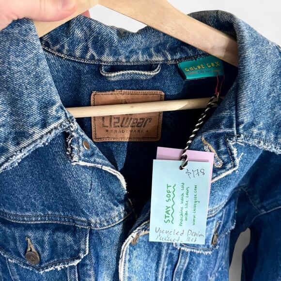 Upcycled OOAK Denim Jacket- Size Medium, NWT - Picture 6 of 6